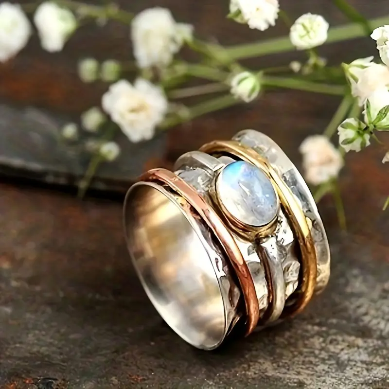 Bague en Argent avec Pierre de Lune
