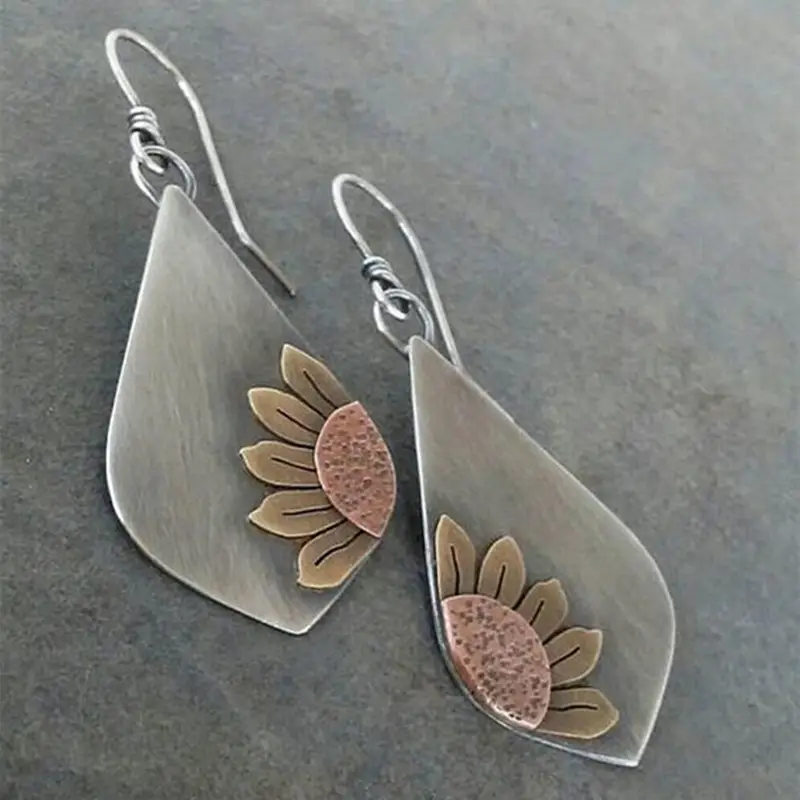 Boucles d'oreilles Tournesol Vintage