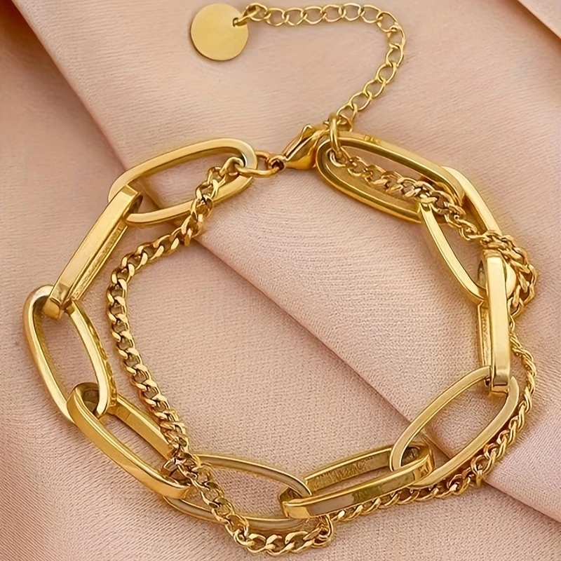 Bracelet en chaîne dorée