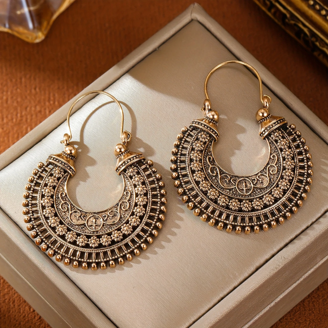 Boucles d'oreilles Mandala en or