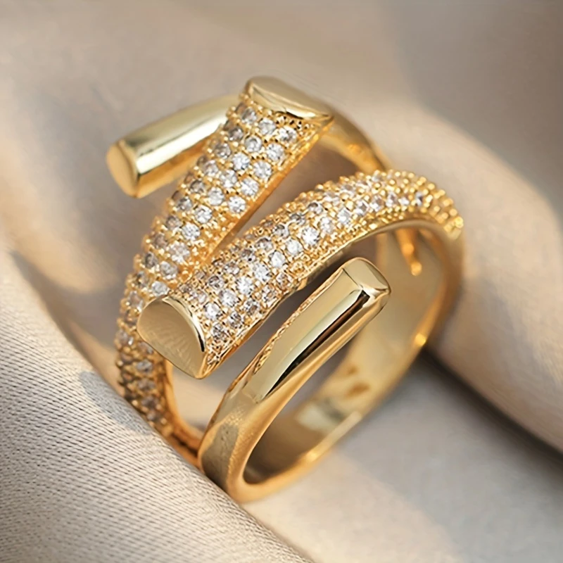 Bague en Or Brillant à Forme Irrégulière