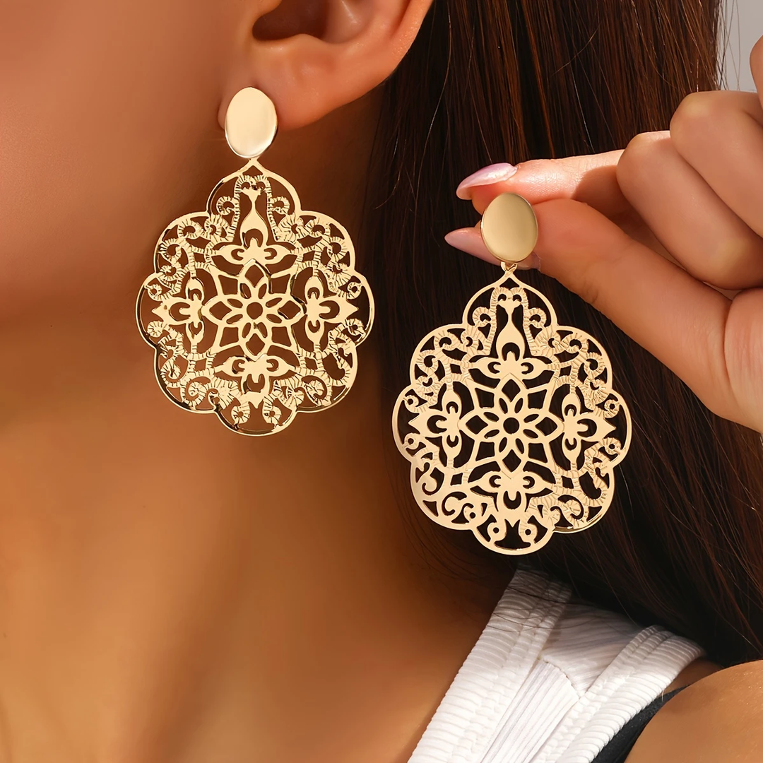 Boucles d'oreilles Mandala en or