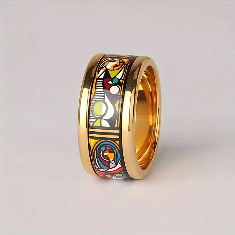 Bague en Or Émaillée Colorée
