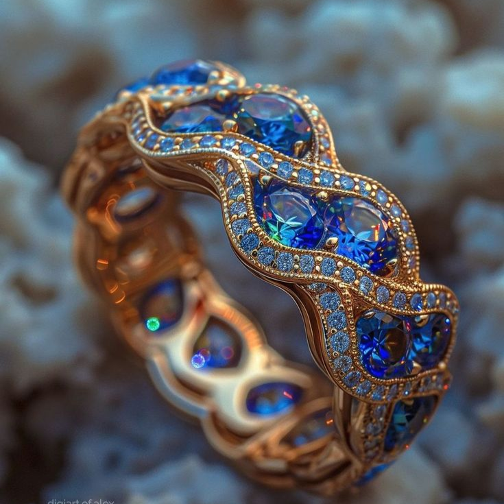 Bague Bright Saphir Ondulée