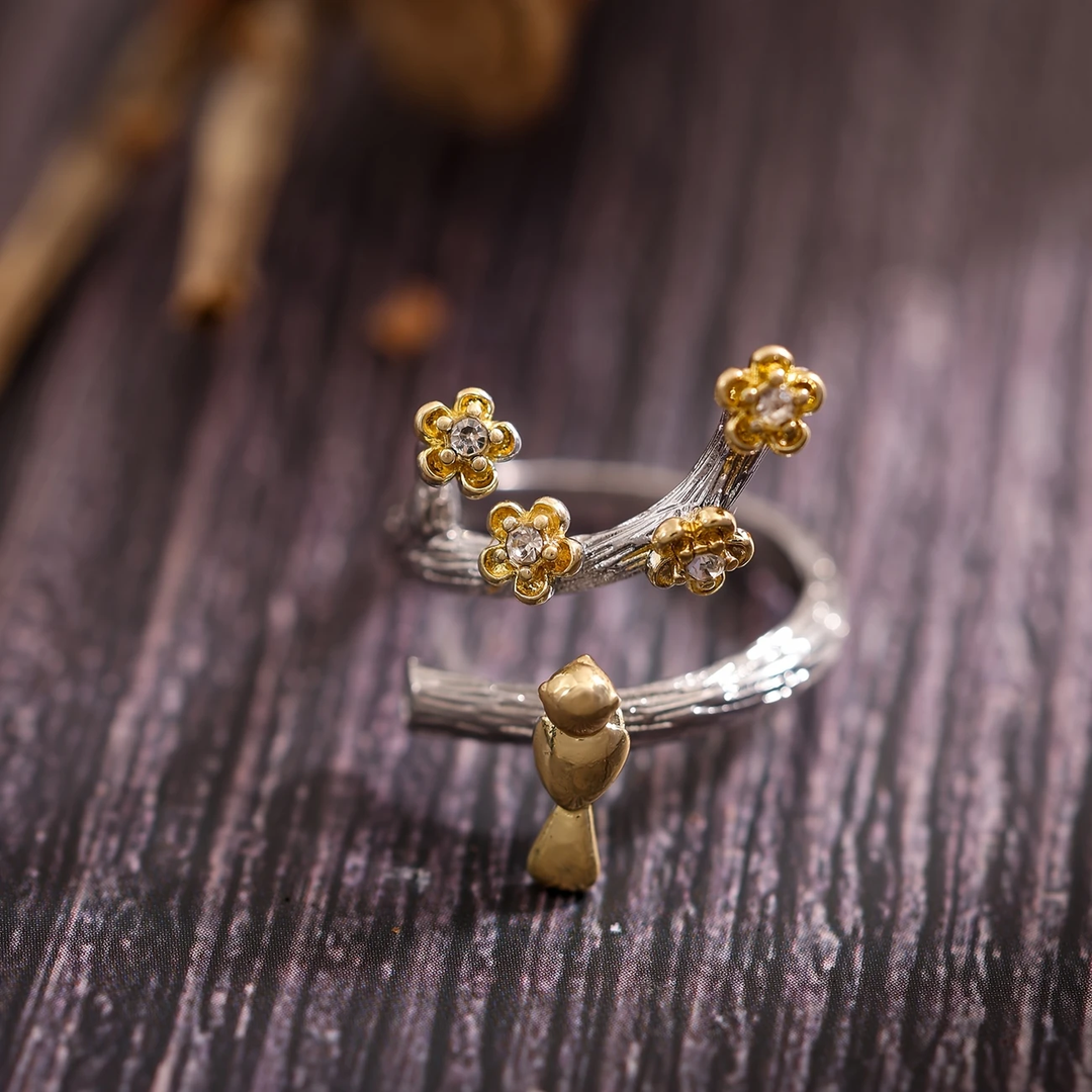 Bague en Or à Branche Ajustable