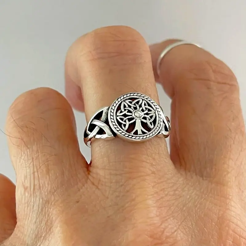 Bague Argentée Sceau de l'Arbre de Vie