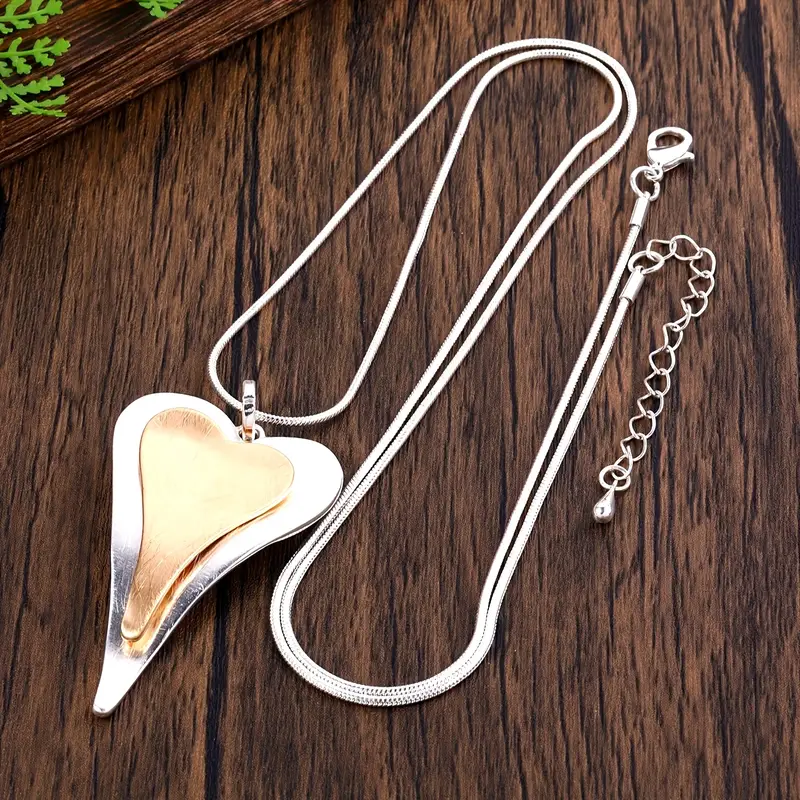 Collier en Cœur en Or & Argent
