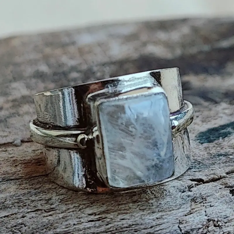 Bague en Verre et Argent