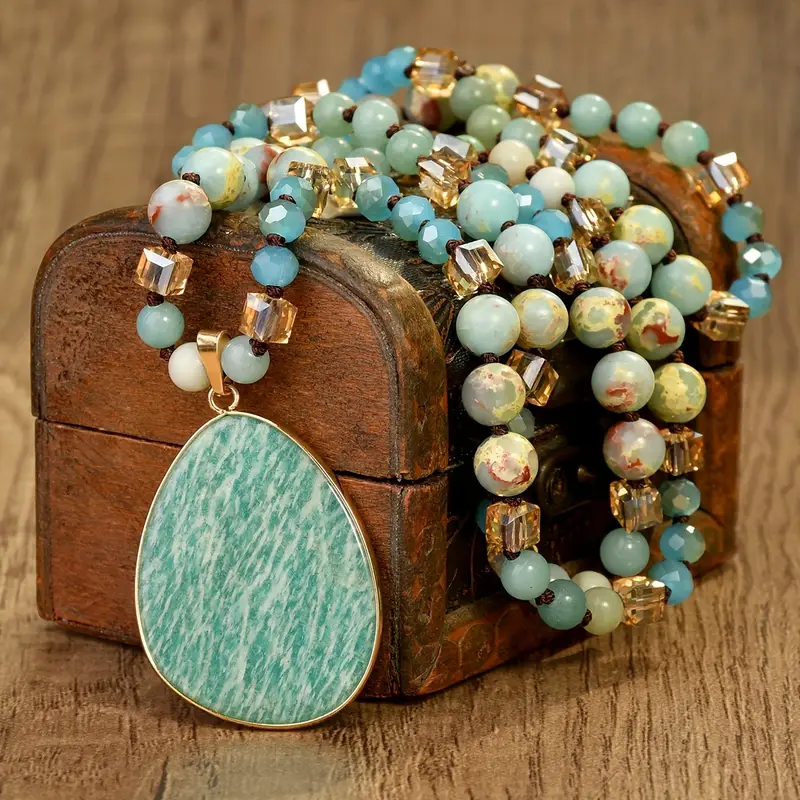 Collier en Pierre Turquoise