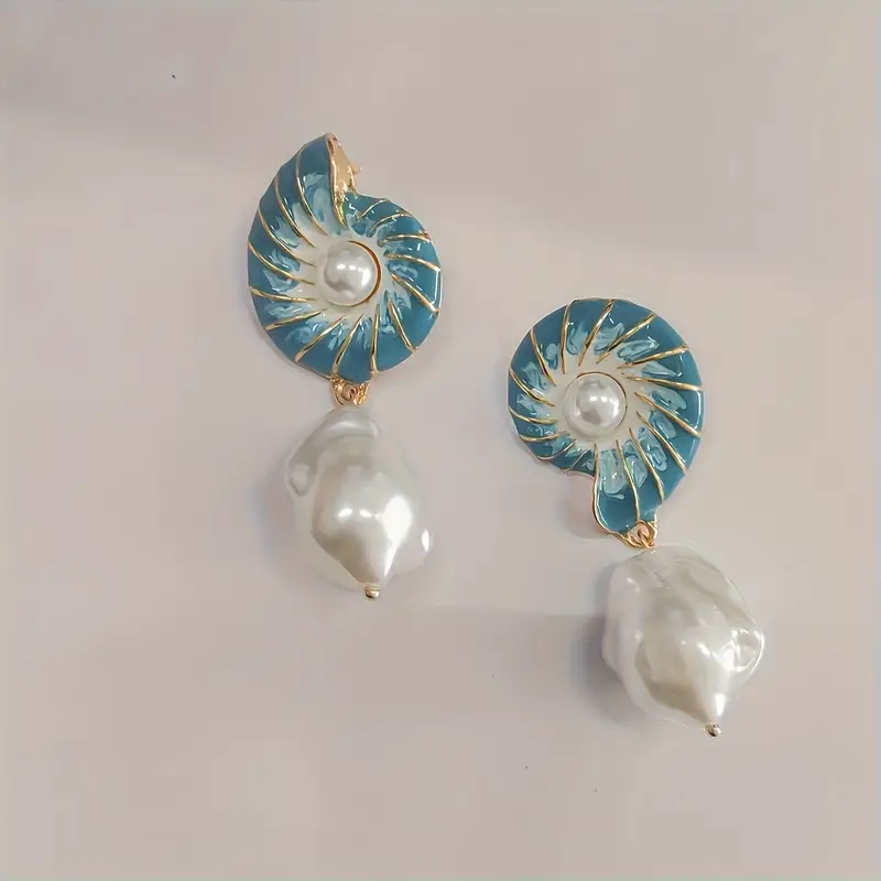 Boucles d'oreilles en coquillage de perle