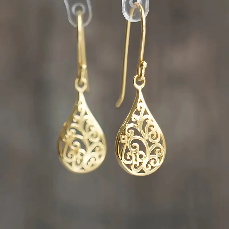Boucles d'oreilles en or Mandala Drop
