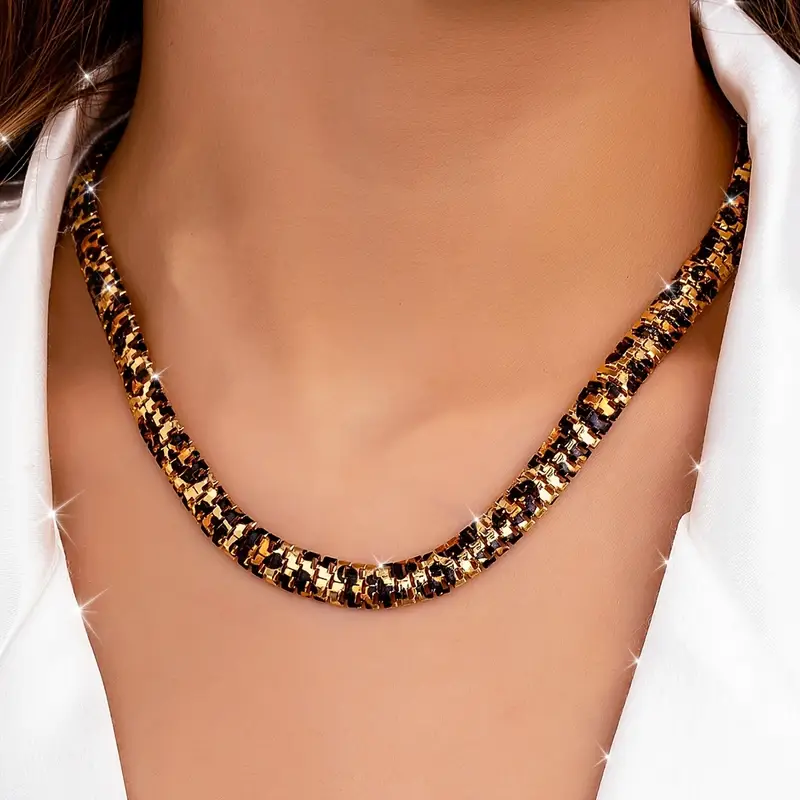 Collier en Pierre Léopard