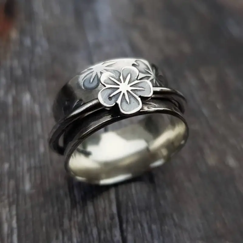 Bague en Argent Étoile de Trèfle
