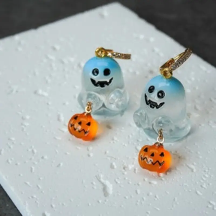 Boucles d'oreilles en cristal fantomatique