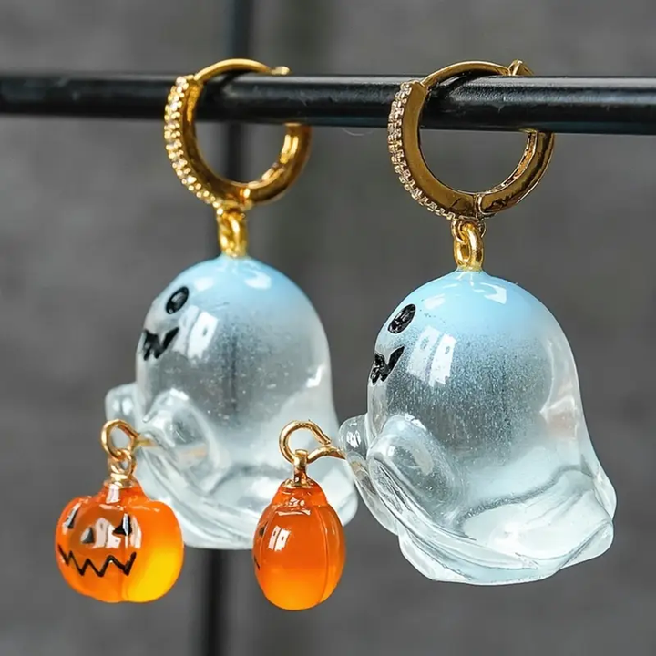 Boucles d'oreilles en cristal fantomatique