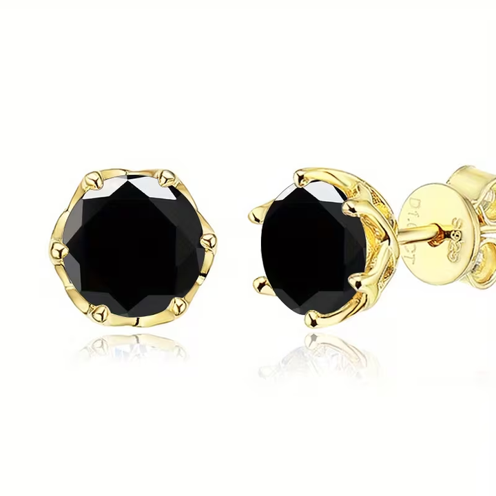 Boucles d'oreilles rondes en agate mousse
