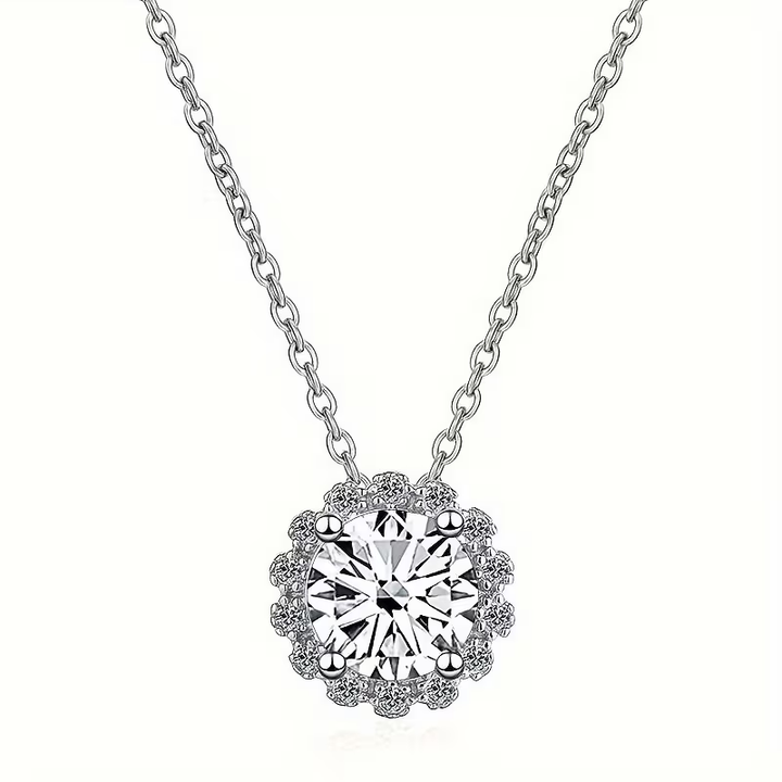 Collier Rond Géométrique en Agate Mousse