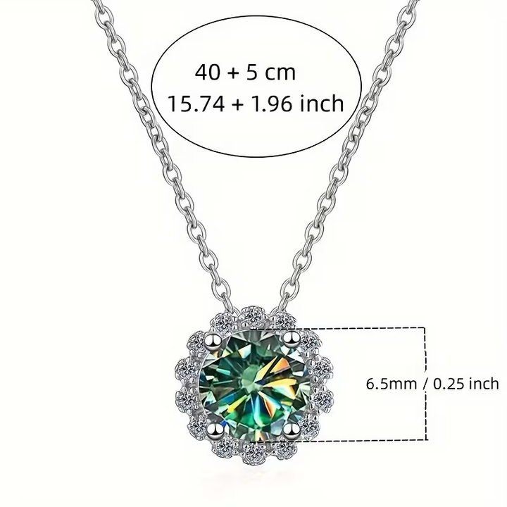 Collier Rond Géométrique en Agate Mousse