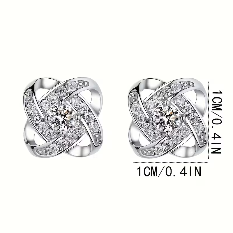 Boucles d'oreilles en argent Twisted Orbit