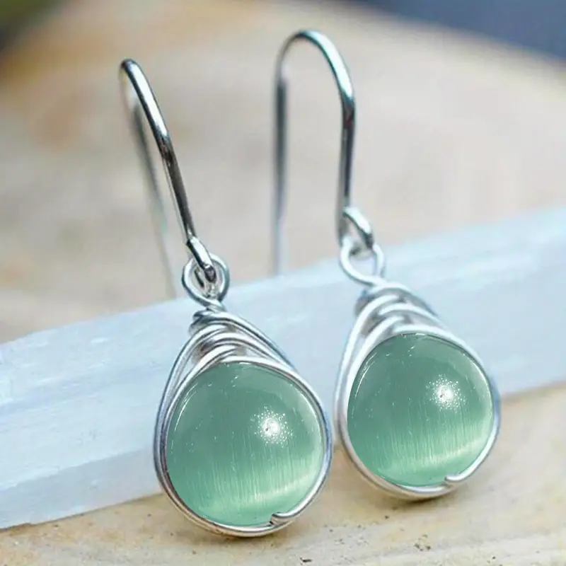 Boucles d'oreilles vintage vertes