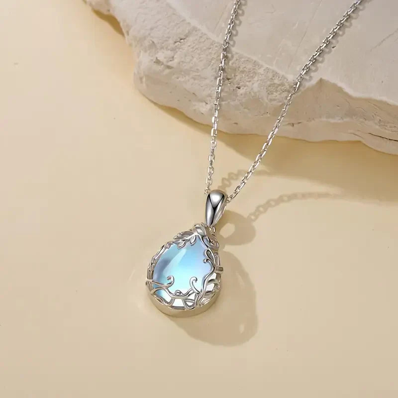 Pendentif Glacier au Clair de Lune | Or Blanc