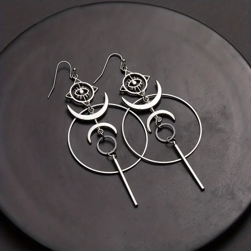 Boucles d'oreilles pendantes en argent boho