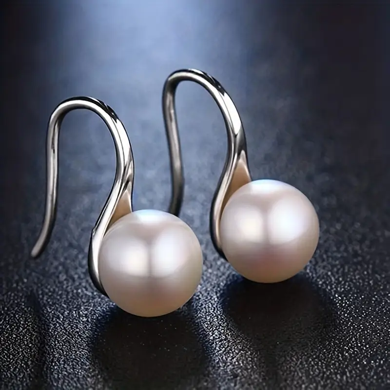 Boucles d'oreilles en perles argentées