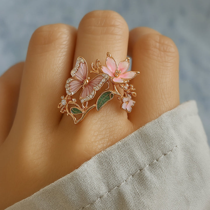 Bague en Zirconia Papillon Naturel Éclatant