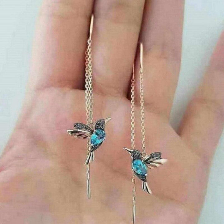 Boucles d'oreilles en émail et zircon