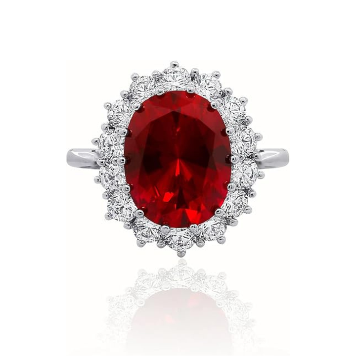 Bague Ruby Couronne Écarlate | Or Blanc