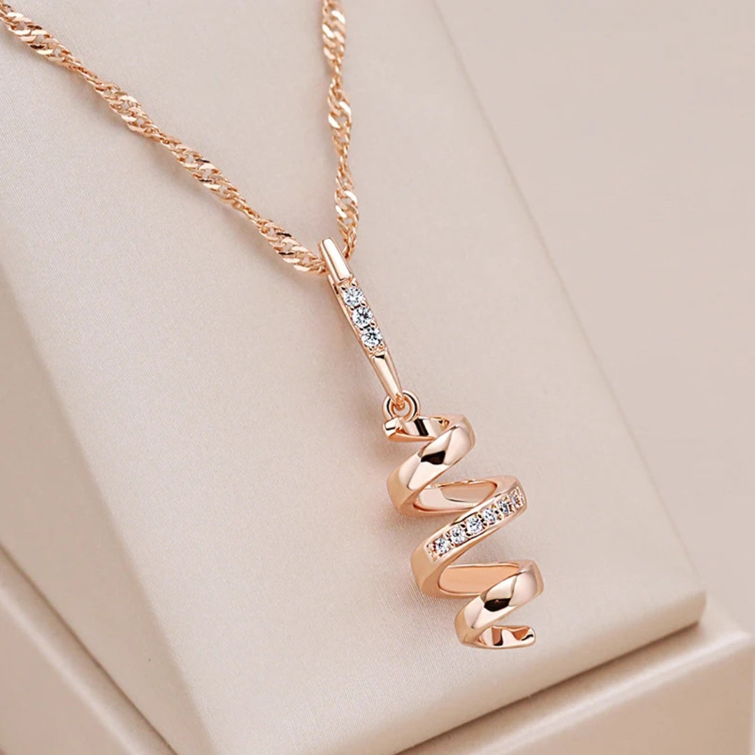 Collier en Or Spirale Élégant