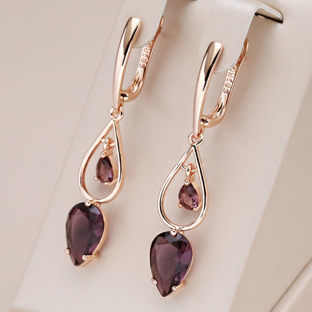 Boucles d'oreilles élégantes en forme de cœur