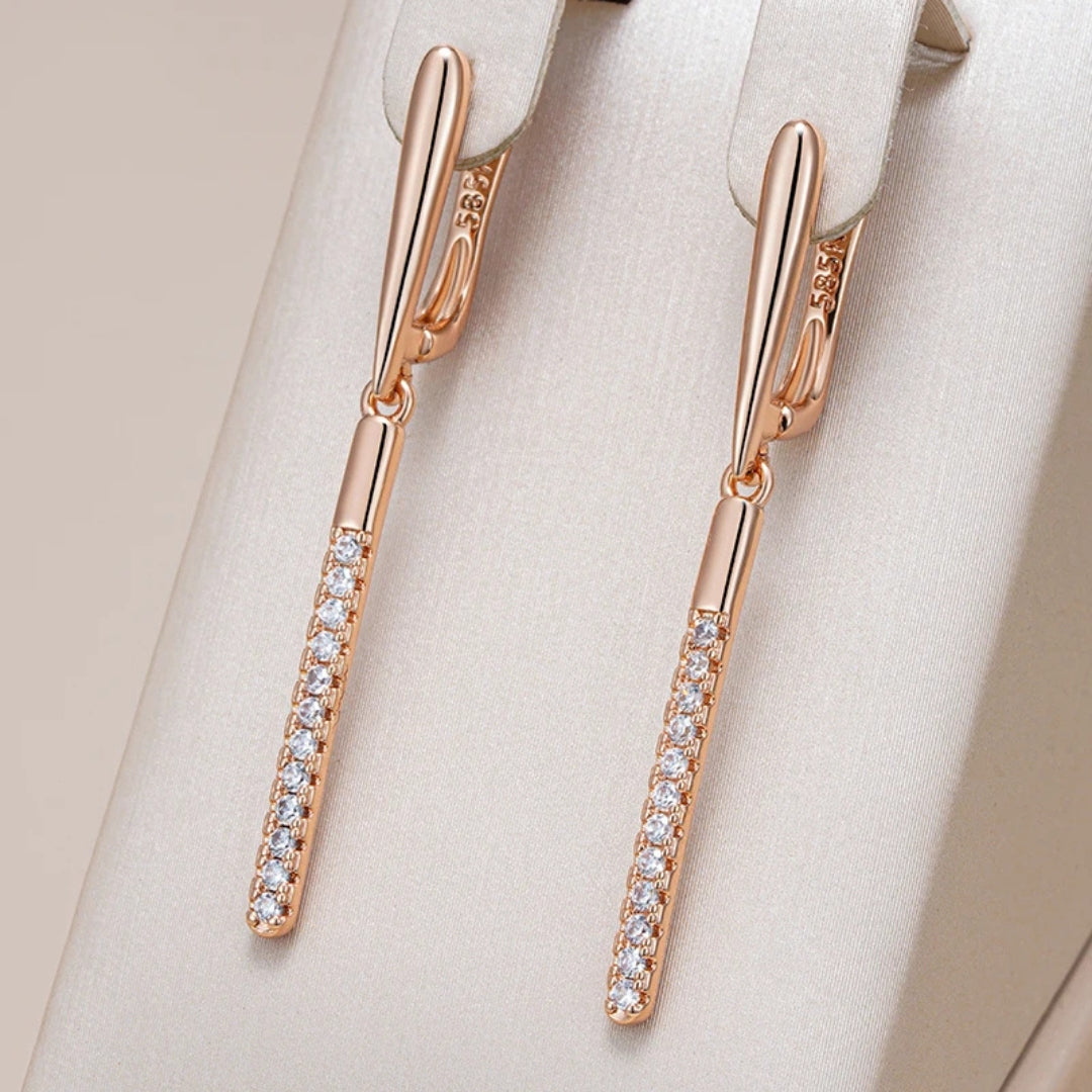 Boucles d'oreilles en or brillant élégant