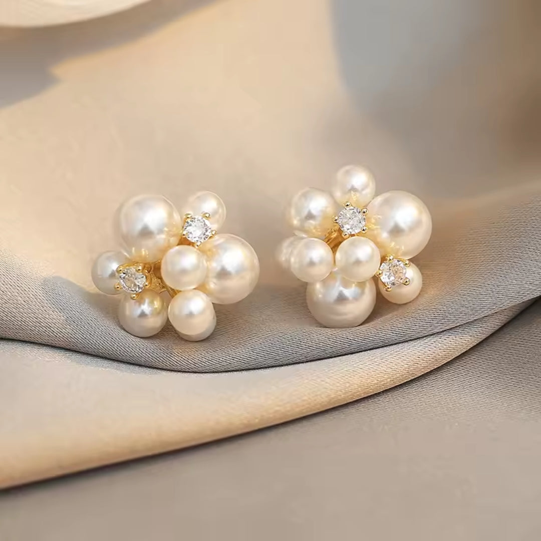 Boucles d'oreilles en perles de fleur
