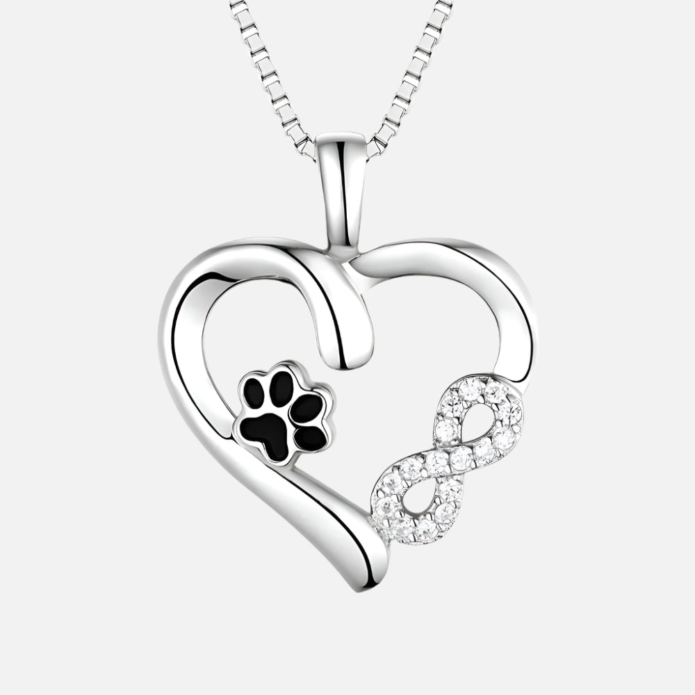 Collier Patte et Cœur avec Charme Infini