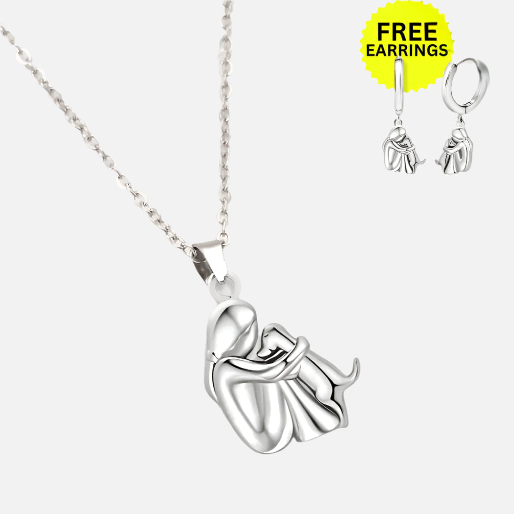 Collier Pendentif Cœur avec Boucles d'Oreilles Bonus – Offre Limité