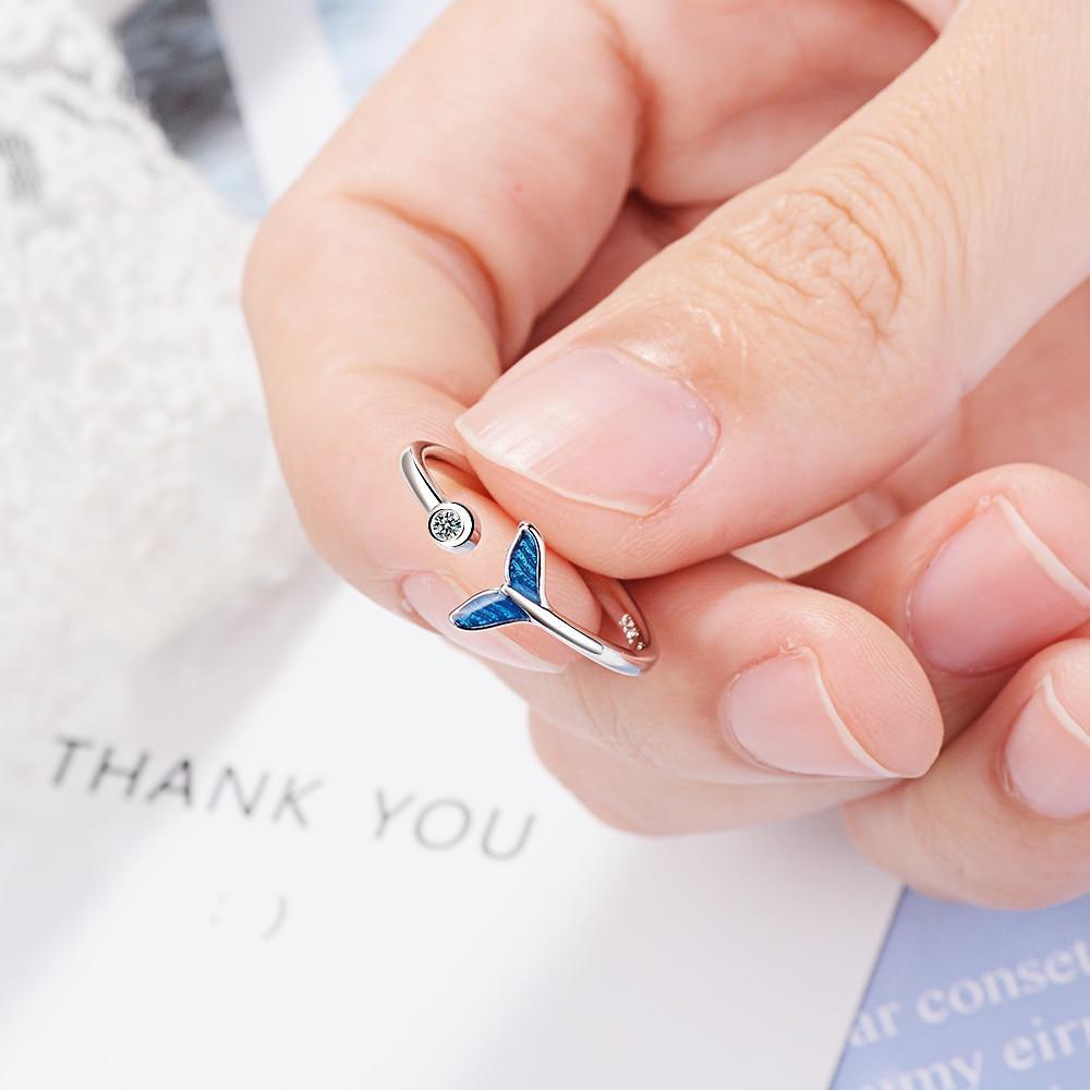 Bague en Queue de Baleine en Argent et Zirconia