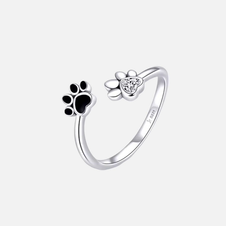 Bague en Argent Sterling 925 – Ajustable avec Zircon et Émail