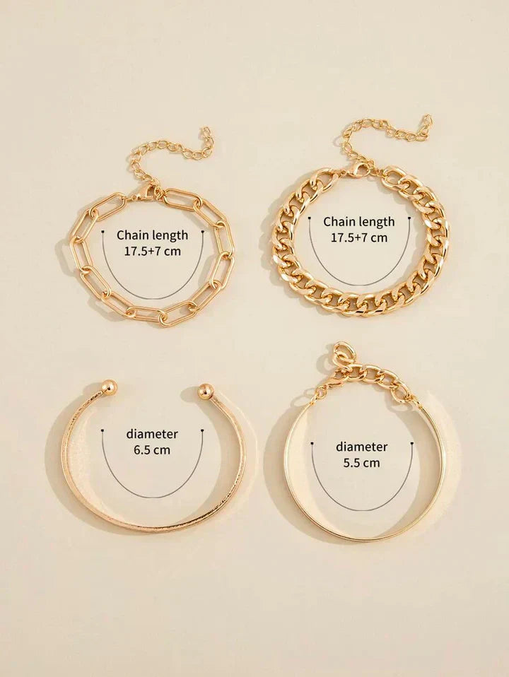 Ensemble de Bracelets Elan Mercer | Or