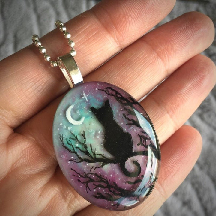 'Le collier de chat mignon de la nuit étoilée'
