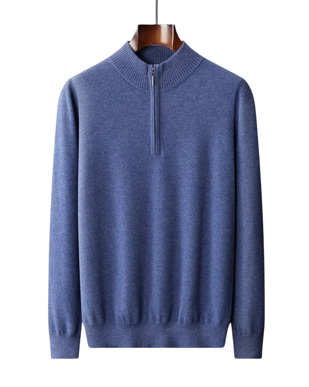 Pull demi-zip en cachemire