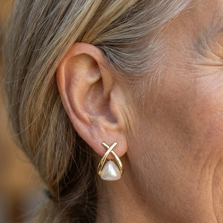 Boucles d'oreilles élégantes en perles pendantes