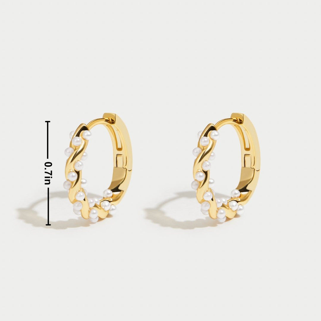 Boucles d'oreilles créoles en perles torsadées