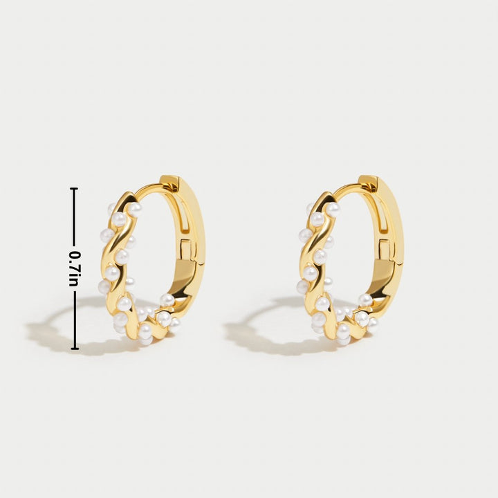 Boucles d'oreilles créoles en perles torsadées