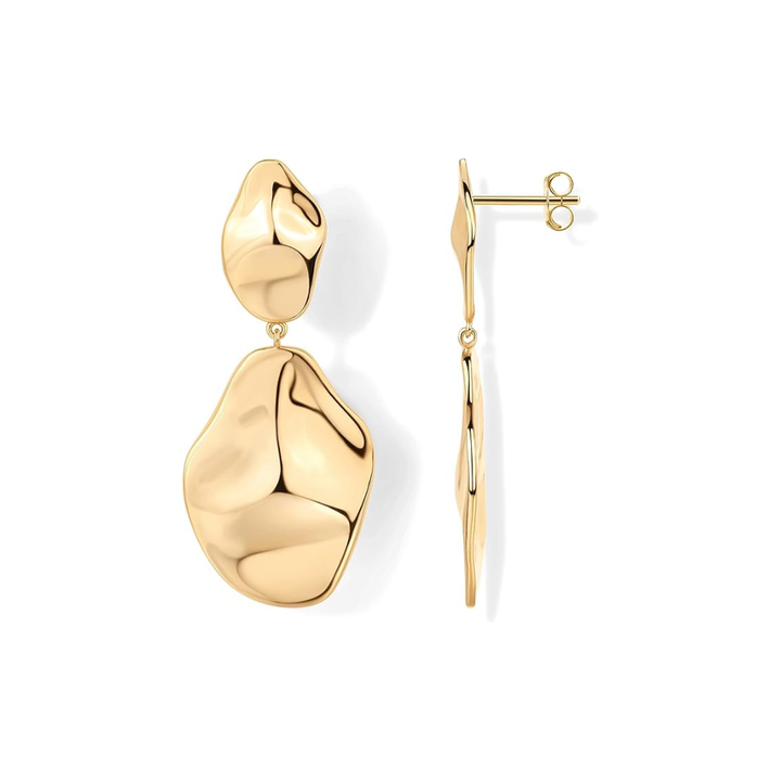 Boucles d'oreilles Vague Ripple | Or